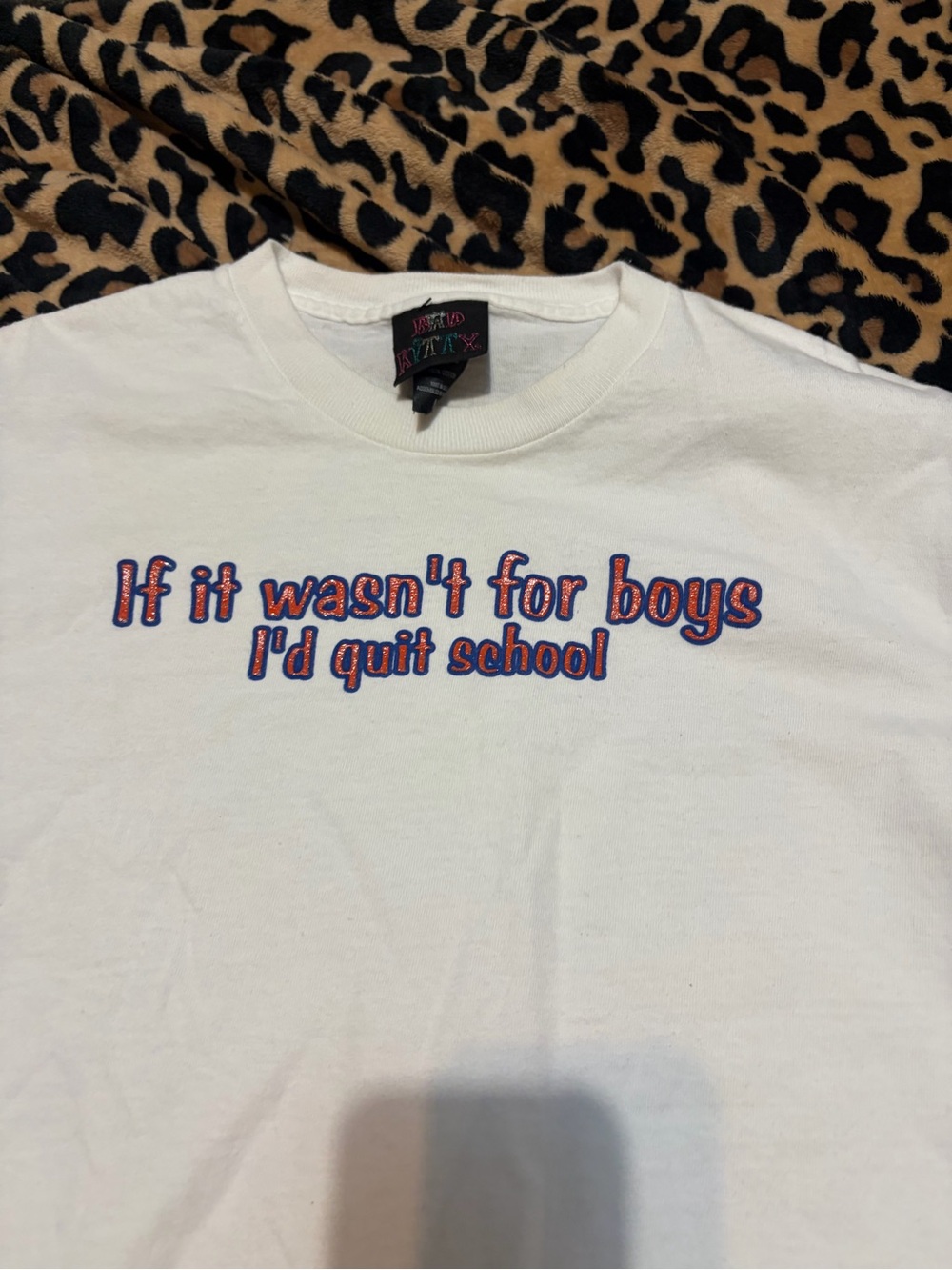Vintage Y2K Bad Kitty college grade graphic tee
